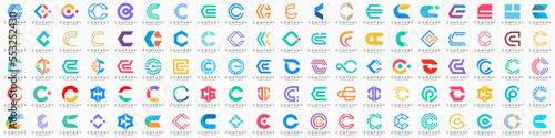 creative letter C logo icon set. design for business of luxury, elegant, simple.