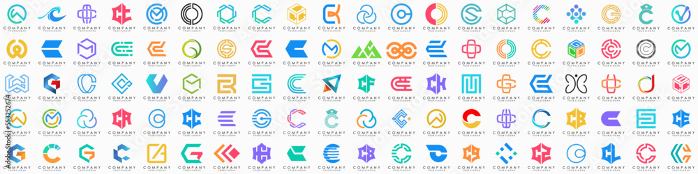 creative letter C logo icon set. design for business of luxury, elegant, simple. creative letter C logo icon set. design for business of luxury, elegant, simple.