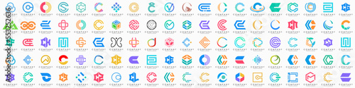 creative letter C logo icon set. design for business of luxury, elegant, simple.