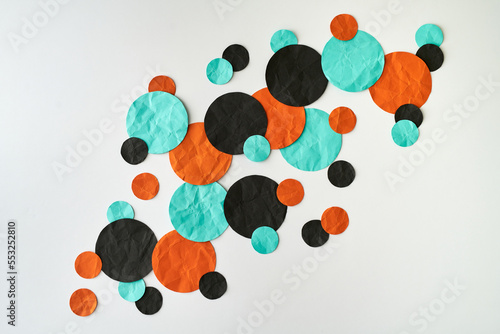 Black, Teal & Orange Paper Background	
