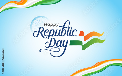 Happy Republic Day Celebration Greeting Background Template - 74th Indian Republic Day Celebration Background