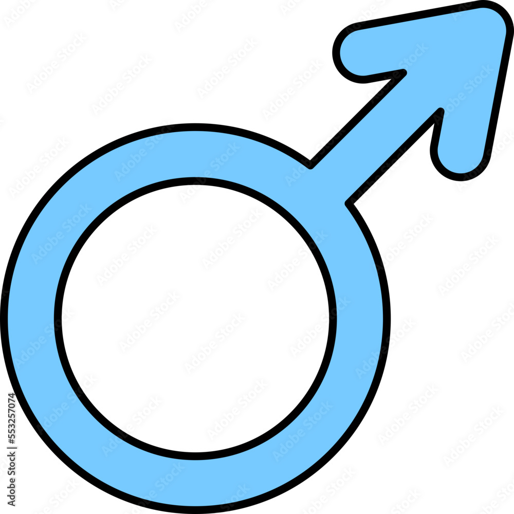 Gender male Icon Elements Colored Outline Style Gender male Icon Elements Colored Outline Style