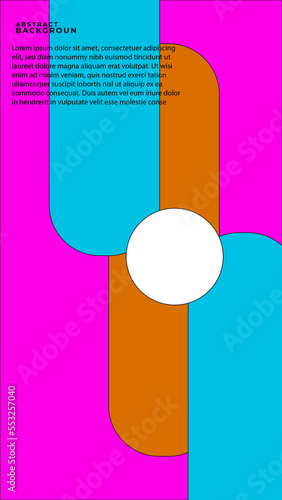 Colourful abstract geometric pattern. Abstract banner template background in multi color.