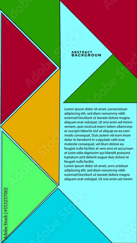 Colourful abstract geometric pattern. Abstract banner template background in multi color.