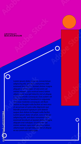 Colourful abstract geometric pattern. Abstract banner template background in multi color.