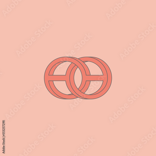 H+H vector monogram logo