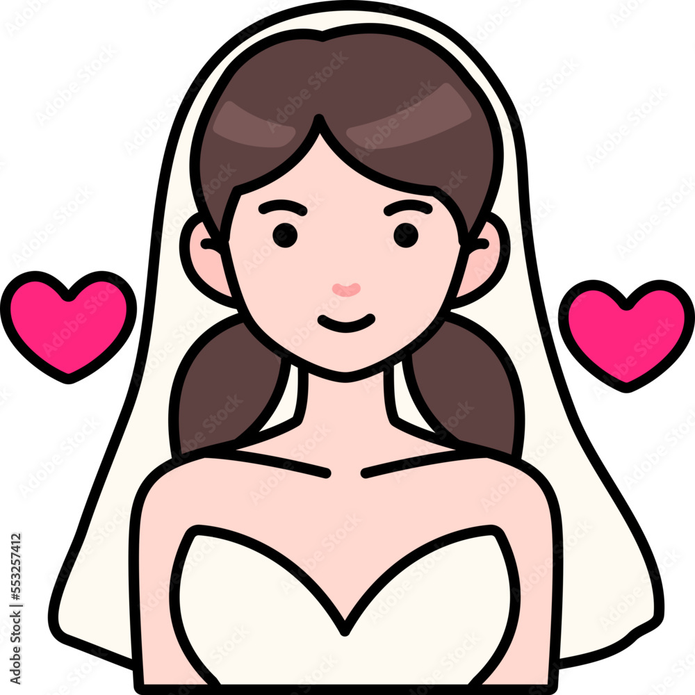 Woman inlove 02 Icon Elements Colored Outline Style Woman inlove 02 Icon Elements Colored Outline Style