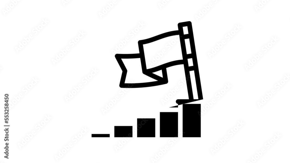 mission business ethics line icon animation mission business ethics line icon animation