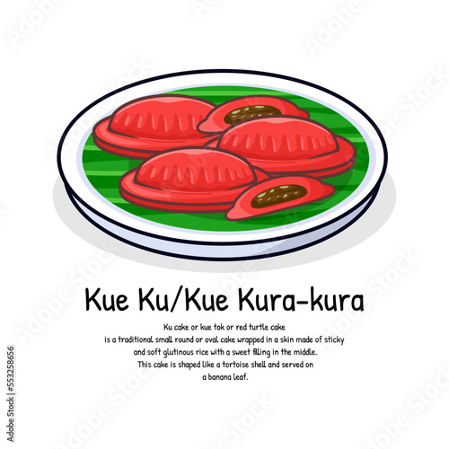 Kue ku or red tortoise cake asian food