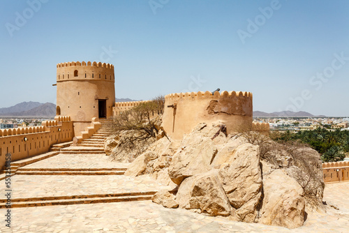 Exterior of Nakhal fort in Nakhal  Oman  Arabia  Middle East