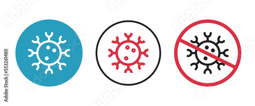 Corona Virus icon set. Coronavirus. virus of illness in Humans, from the common cold to SARS. 2019-nCoV common human virus or bacteria microbe, bacterium covid 19 sign vector editable stroke and flat