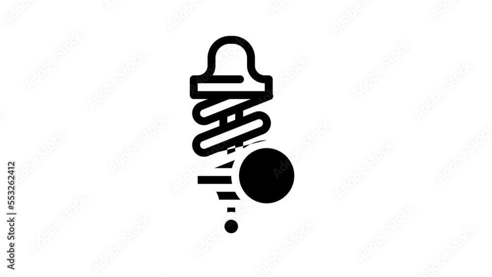 replacing shock absorber line icon animation replacing shock absorber line icon animation