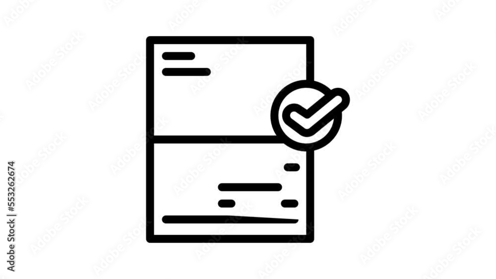 passport compliance line icon animation passport compliance line icon animation