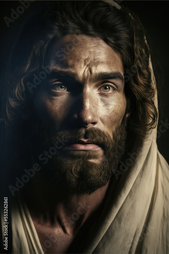 A Caucasian portrait of Jesus