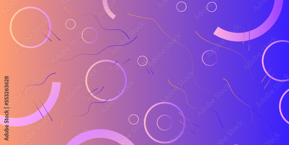 Abstract Geometric background with bright colors and dynamic shape compositions. Vector illustrations.