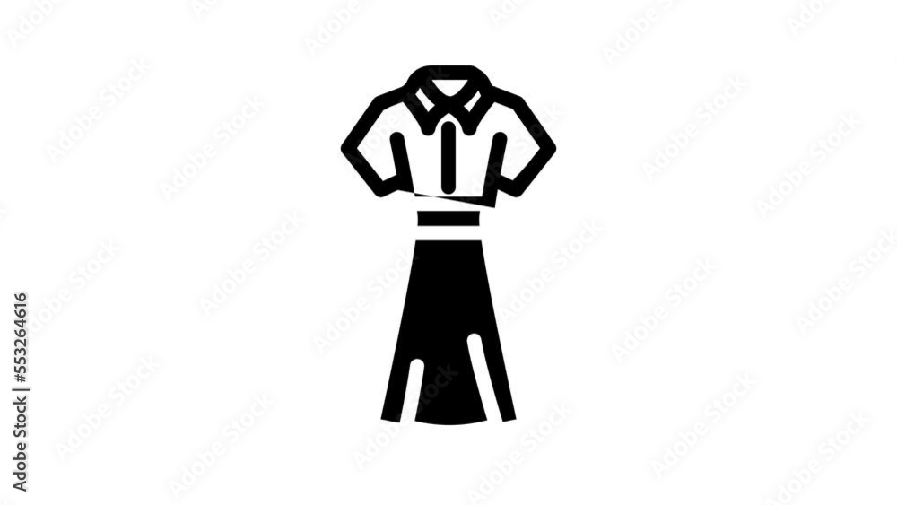 dresses day and casual line icon animation dresses day and casual line icon animation