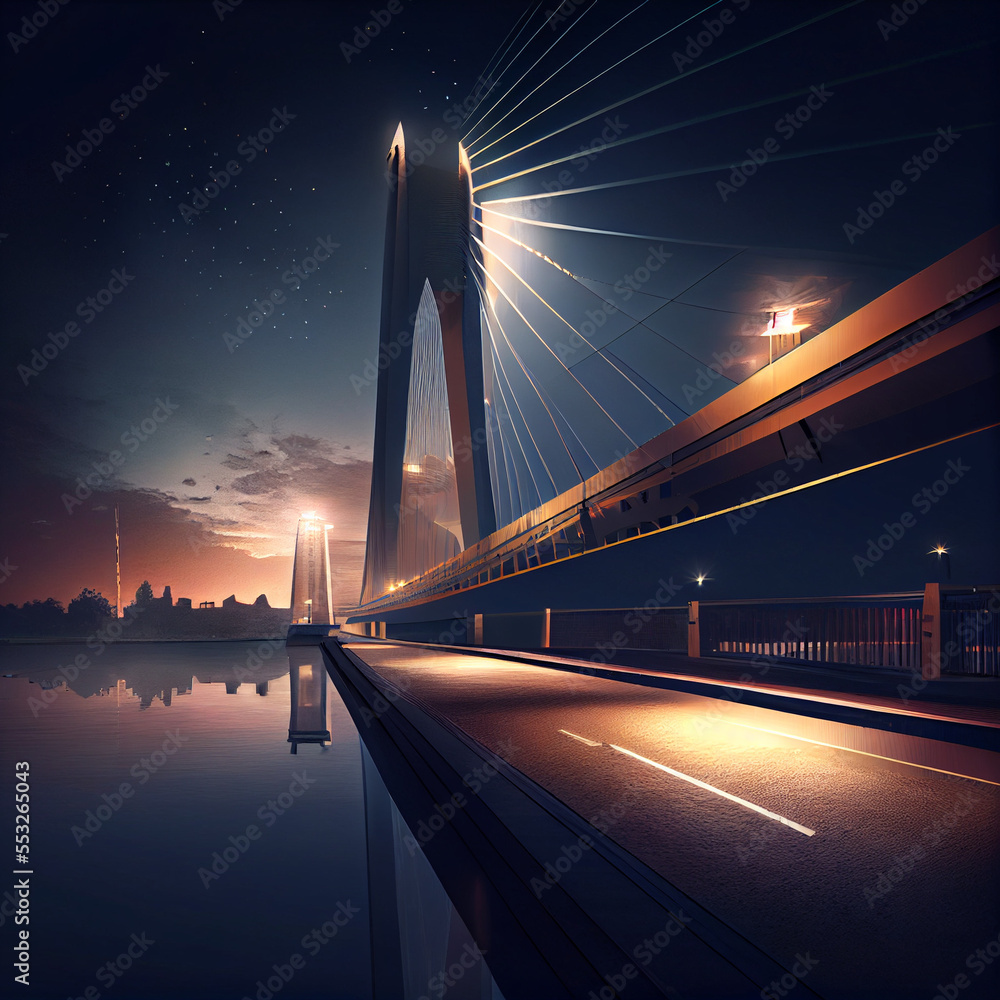 Obraz premium Bridge at night