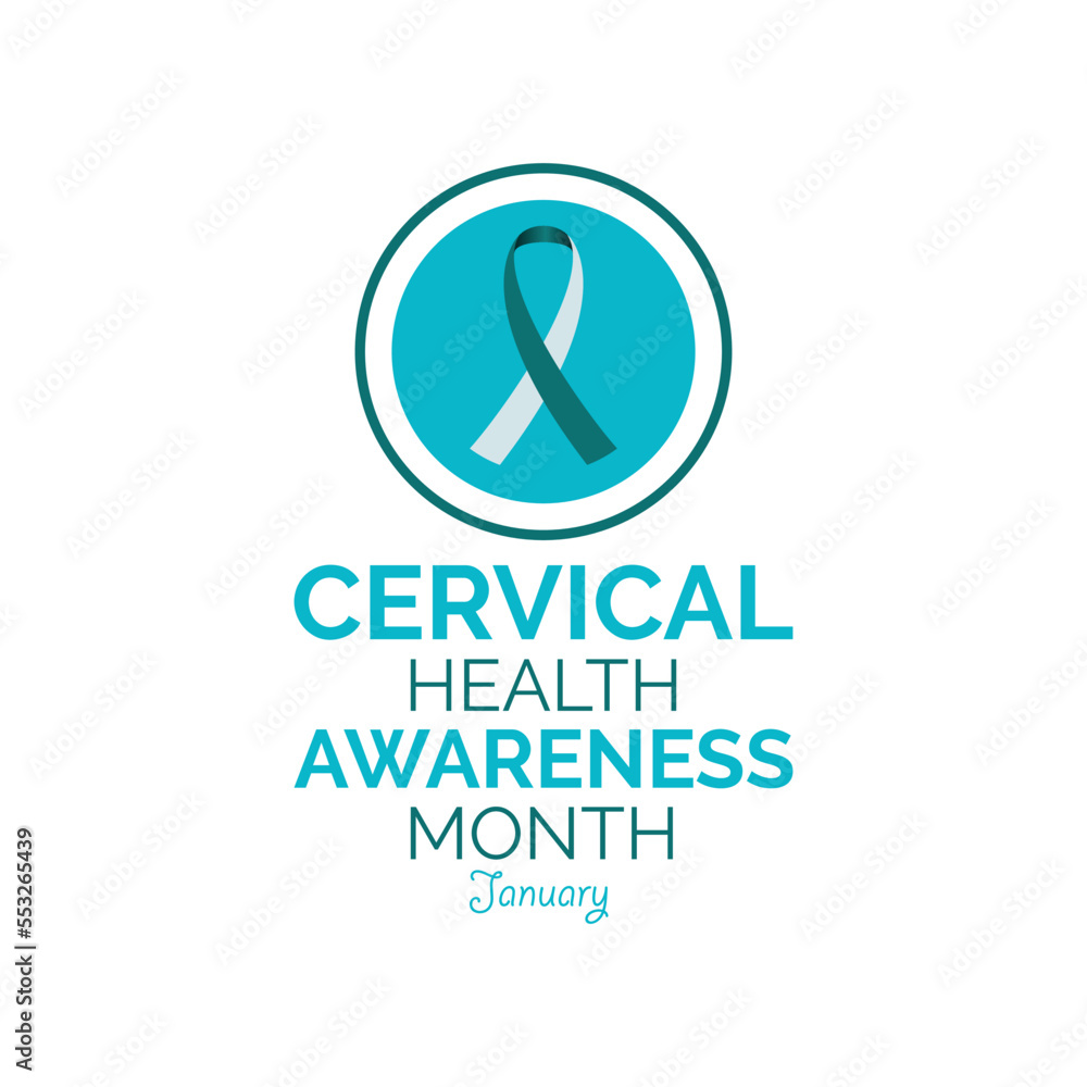 Vector illustration on the theme of Cervical Health awareness month of January . poster banner vector Vector illustration on the theme of Cervical Health awareness month of January . poster banner vector