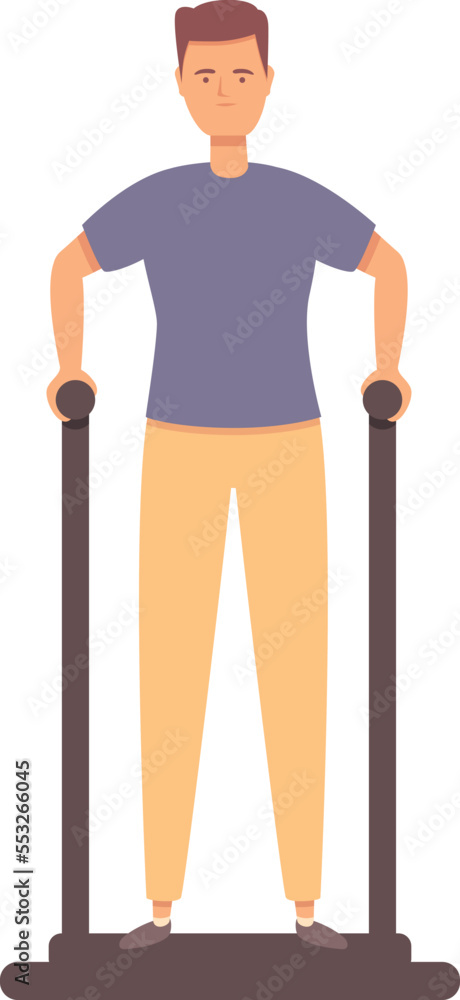 Walk physiotherapy icon cartoon vector. Sport patient. Physio hospital Walk physiotherapy icon cartoon vector. Sport patient. Physio hospital