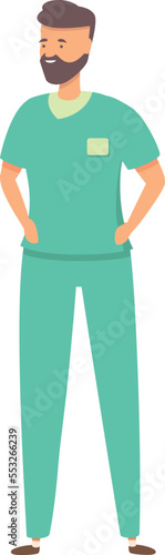 Therapy procedure icon cartoon vector. Physical therapist. Patient rehab