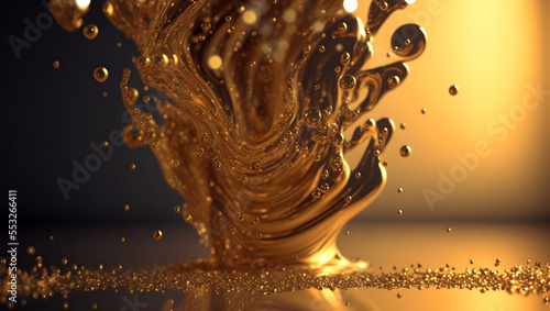 Liquid Gold Splashes 