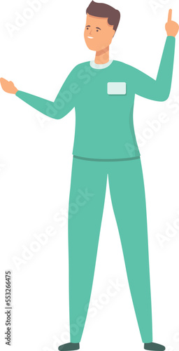 Care health icon cartoon vector. Physical therapist. Muscle treatment