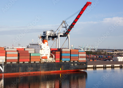 Jacksonville City Port Cargo Ship