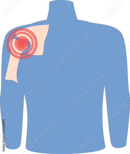 Shoulder arthritis icon cartoon vector. Joint pain. Rheumatoid doctor