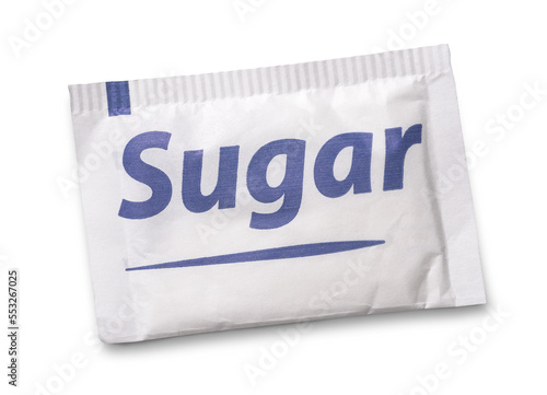 Small sugar packet isolated