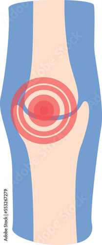 Man knee pain icon cartoon vector. Arthritis joint. Treatment articulation