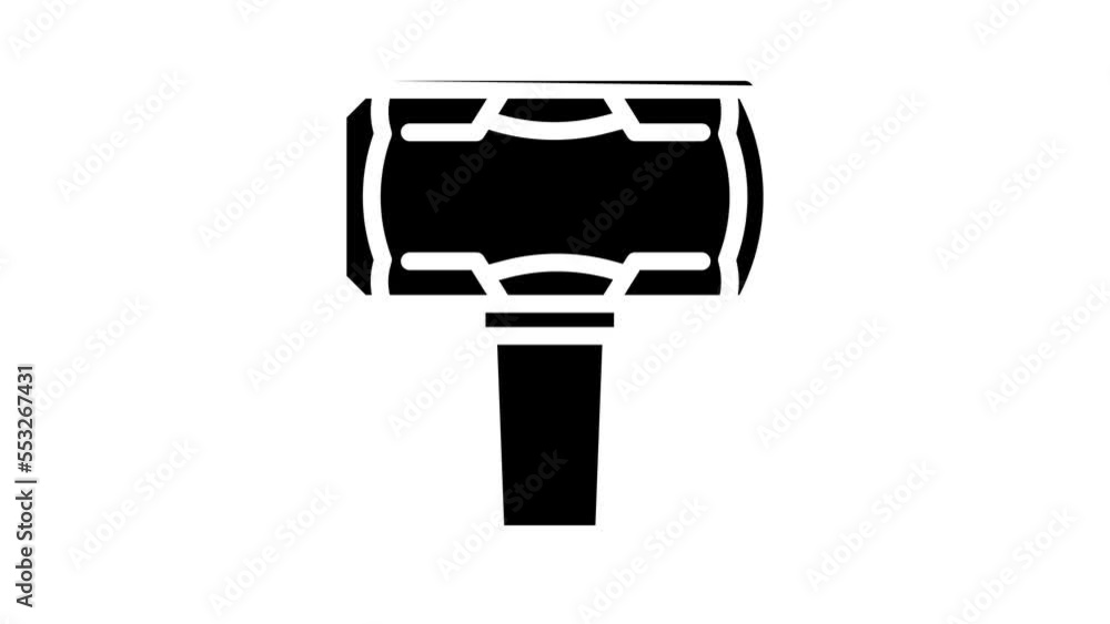 sledge hammer line icon animation sledge hammer line icon animation