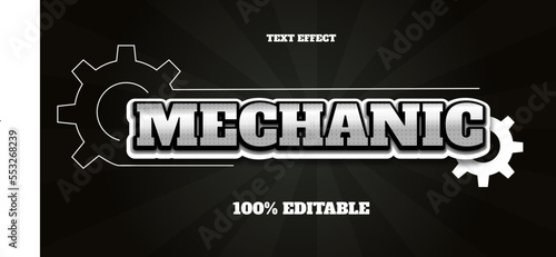 vector mechanic editable text effect