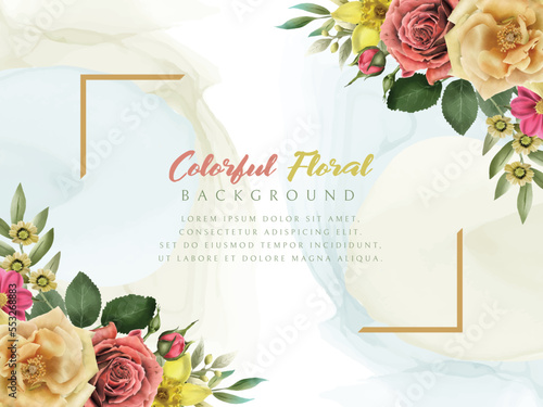Colorful floral backgound