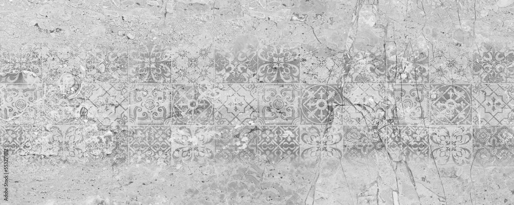 aged pattern background with gray cement floor