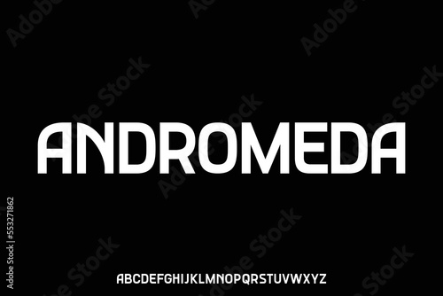 Modern unique sans serif display font vector