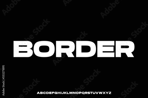 Strong bold sans serif display font vector
