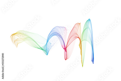 Abstract colorful wave flowing isolated background design