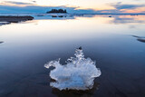 Melting ice on the sea. Storsand, Jakobstad/Pietarsaari. Finland