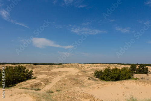 View of the Oleshkiv sands - the Ukrainian desert near the city of Kherson. Ukraine © Shyshko Oleksandr