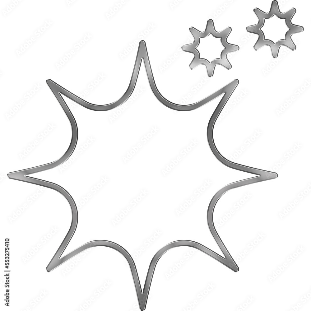 Silver Metal Speech Bubble Cloud Illustration Silver Metal Speech Bubble Cloud Illustration