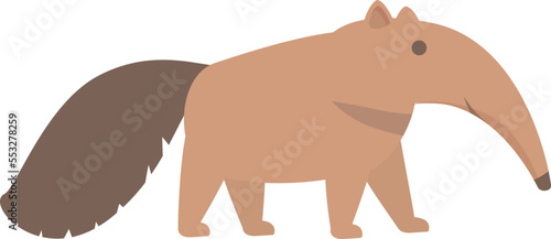 Walking anteater icon cartoon vector. Zoo exotic. Wild style