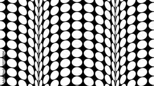 Looped black white footage with light and 3d rotation for design light show. Seamless animation. Seventies style. Disco. VJ loops. Optical illusion animation. Op Art. 4K