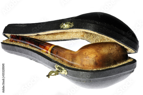 Canvas-taulu meerschaum pipe in hard case isolated on white background