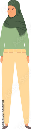 Arab cute girl icon cartoon vector. Muslim fashion. Female lady