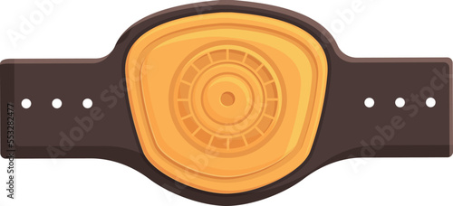 Award belt icon cartoon vector. Sport box. Boxer fight