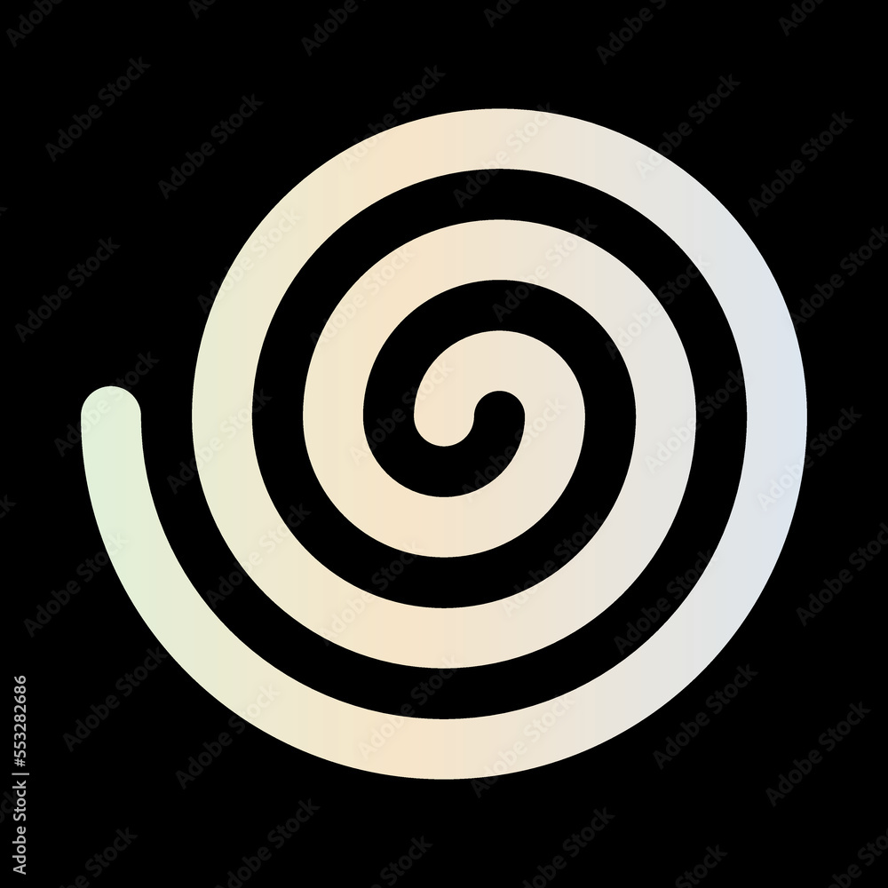 Naklejka premium Pastel gradient decorative spiral. Vector illustration.