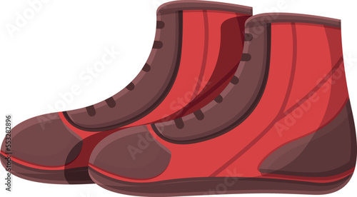 Sport shoes icon cartoon vector. Boxing equipment. Champion box