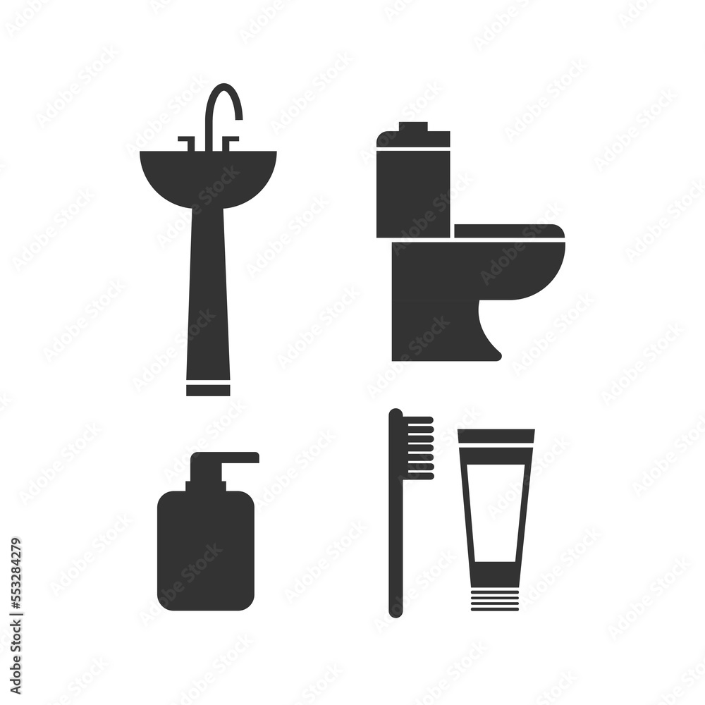 Bathroom icon. Hygiene set background vector ilustration. Bathroom icon. Hygiene set background vector ilustration.
