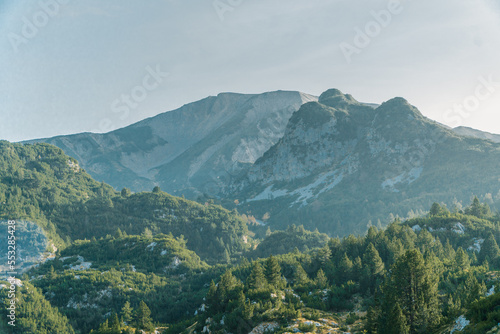 mountains and clouds