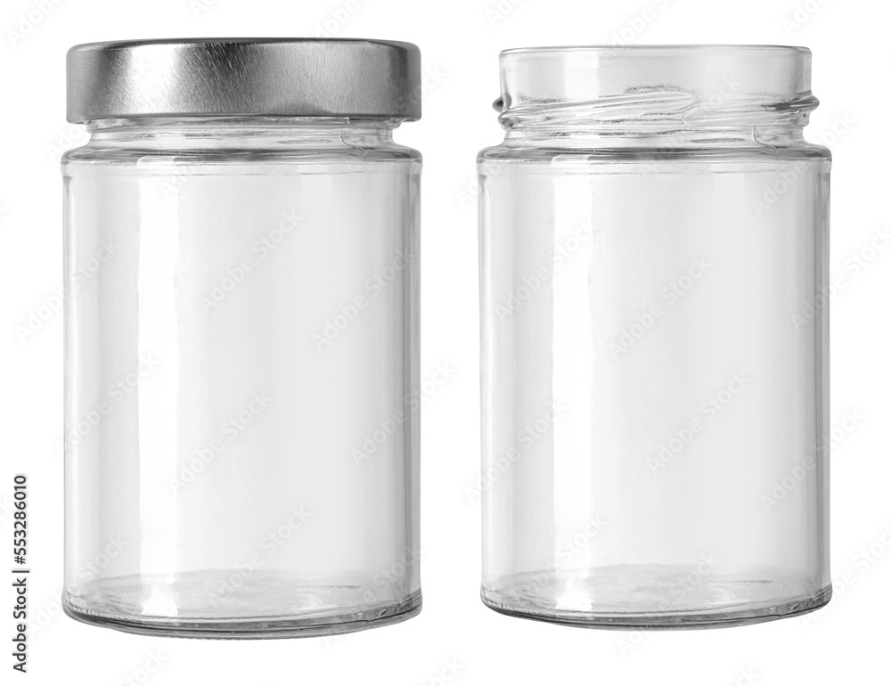 Empty glass jar isolated Empty glass jar isolated